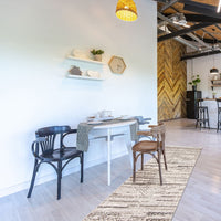 Ivory/ Copper Tassel Bohemian & Eclectic Soft Rug