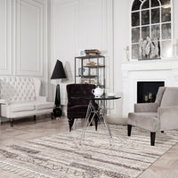 Ivory/ Copper Tassel Bohemian & Eclectic Soft Rug