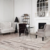 Ivory/ Copper Tassel Bohemian & Eclectic Soft Rug