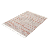 Ivory/ Copper Tassel Bohemian & Eclectic Soft Rug