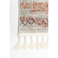 Ivory/ Copper Tassel Bohemian & Eclectic Soft Rug