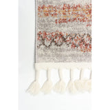 Ivory/ Copper Tassel Bohemian & Eclectic Soft Rug