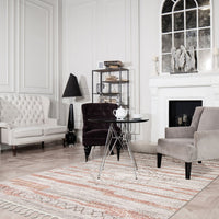 Ivory/ Copper Tassel Bohemian & Eclectic Soft Rug