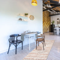 Ivory/ Copper Tassel Bohemian & Eclectic Soft Rug