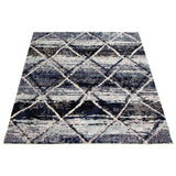 Navy Ivory Abstract Soft Rug