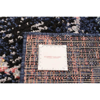 Abstract Blue Grey Moroccan Soft Rug
