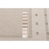 Chocolate Bordered Indoor/ Outdoor Rug