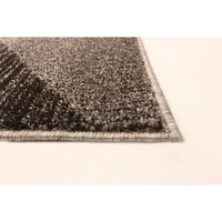 Grey Red Geometric Casual Soft Rug