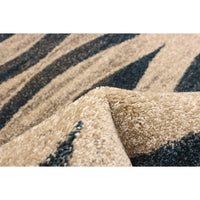 Ivory Blue Wave Casual Soft Rug