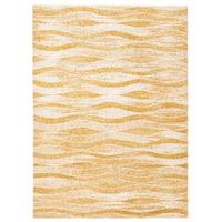Ivory Blue Wave Casual Soft Rug