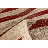 Ivory Blue Wave Casual Soft Rug