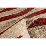 Ivory Blue Wave Casual Soft Rug