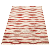 Ivory Blue Wave Casual Soft Rug