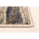 Ivory Blue Wave Casual Soft Rug