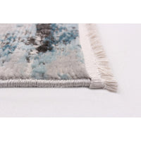 Abstract Blue Contemporary Soft Rug
