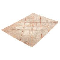 Abstract Copper Ivory Modern & Contemporary Soft Rug