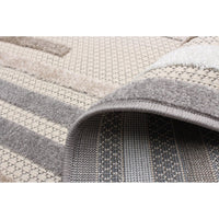 Blue Bordered Indoor/ Outdoor Soft Rug