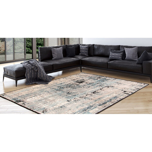 Ivory Abstract Trinity Casual Soft Rug