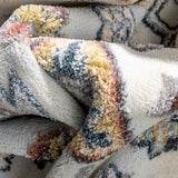 Aryn Vintage Tribal Medallion Floral Blue Rug