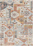 Elizabeth Global Vintage Patchwork Pattern Ivory Area Rug