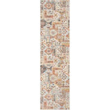 Elizabeth Global Vintage Patchwork Pattern Ivory Area Rug