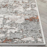 Modern Abstract Distressed Grey Blush Glam Soft Area Rug
