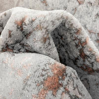 Modern Abstract Distressed Grey Blush Glam Soft Area Rug