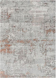 Modern Abstract Distressed Grey Blush Glam Soft Area Rug