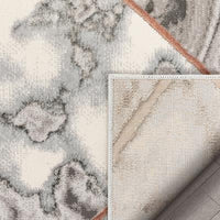 Retro Marble Pattern Grey Blush Glam Soft Area Rug