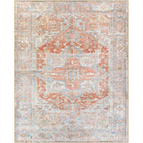 Traditional Medallion Machine Washable Area Soft Rug