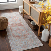 Traditional Medallion Machine Washable Area Soft Rug