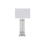 Finesse Decor Acrylic Table Lamp // Chrome - 15.7 x 9.1 x 29.8 inches