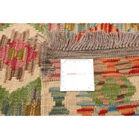 Flat-weave Bold and Colorful Copper Wool Kilim