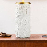 Furniture of America Imak Contemporary White Metal 31.25" Table Lamp