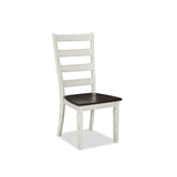 Glenwood Rubbed White and Charcoal Ladderback Dining Chair (Set of 2)