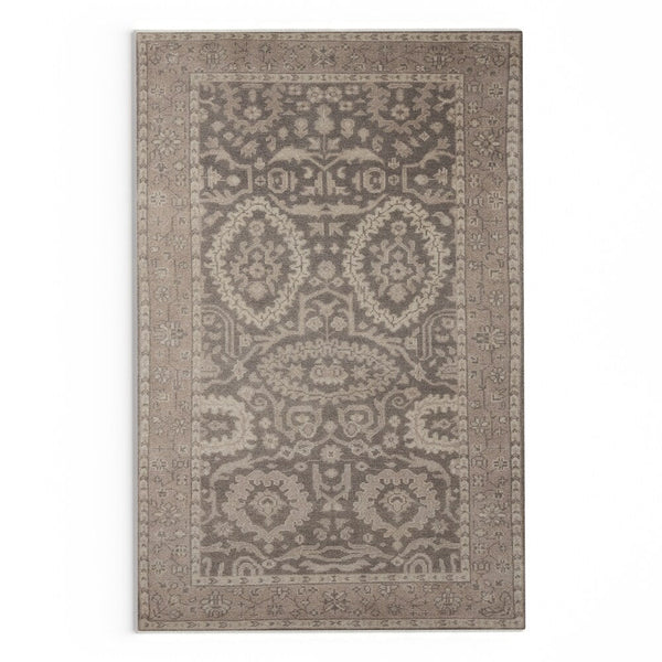 Hand-Knotted Floral Wool Soft Area Rug