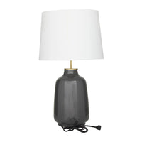 Grey Stoneware Modern Accent Lamp - 14 x 13 x 26
