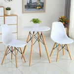 Gymax Set of 2 Dining Chairs Mid Century Modern Wooden Legs Kitchen - 21'' x 18'' x 32''