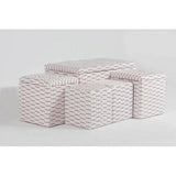5 Piece Cloth Tufted Storage Ottoman