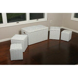 5 Piece Cloth Tufted Storage Ottoman