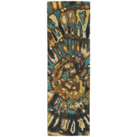 BRUSHSTROKES COLLECTION Teal Soft Area Rug