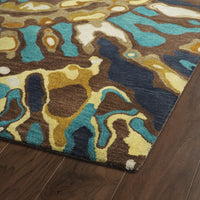 BRUSHSTROKES COLLECTION Teal Soft Area Rug