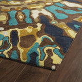 BRUSHSTROKES COLLECTION Teal Soft Area Rug