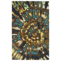 BRUSHSTROKES COLLECTION Teal Soft Area Rug