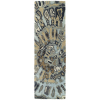 BRUSHSTROKES COLLECTION Teal Soft Area Rug