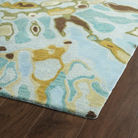 BRUSHSTROKES COLLECTION Teal Soft Area Rug