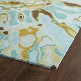 BRUSHSTROKES COLLECTION Teal Soft Area Rug