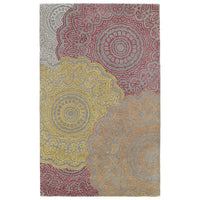 DIVINE COLLECTION floral Fire Soft Area Rug