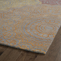 DIVINE COLLECTION floral Fire Soft Area Rug