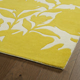MELANGE COLLECTION Yellow Soft Area Rug